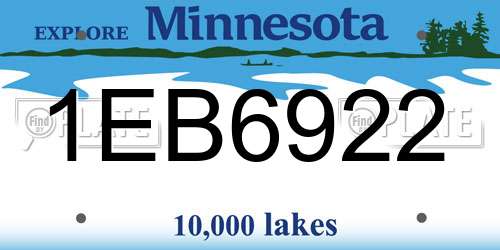 1EB6922 Minnesota License Plate