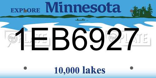 1EB6927 Minnesota License Plate