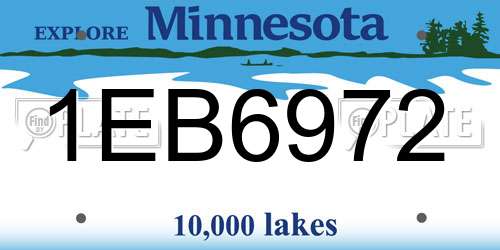1EB6972 Minnesota License Plate
