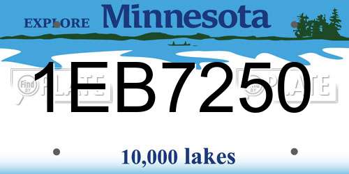 1EB7250 Minnesota License Plate