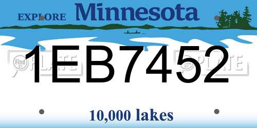 1EB7452 Minnesota License Plate