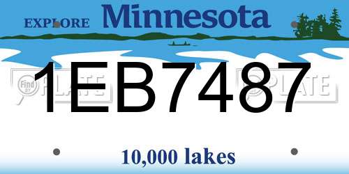 1EB7487 Minnesota License Plate