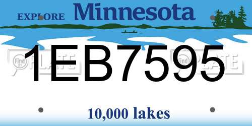 1EB7595 Minnesota License Plate