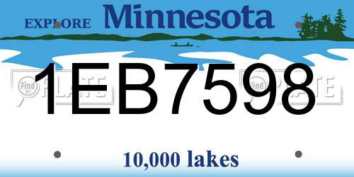 1EB7598 Minnesota License Plate