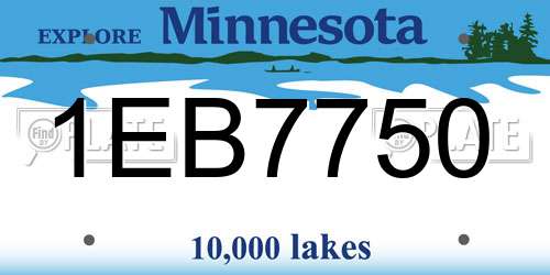 1EB7750 Minnesota License Plate