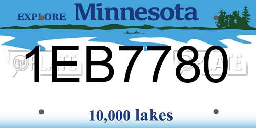 1EB7780 Minnesota License Plate