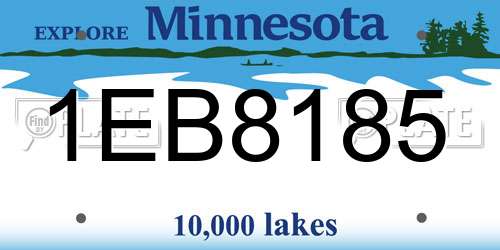 1EB8185 Minnesota License Plate
