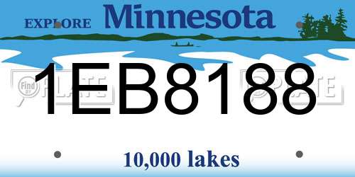 1EB8188 Minnesota License Plate
