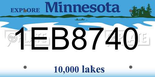 1EB8740 Minnesota License Plate