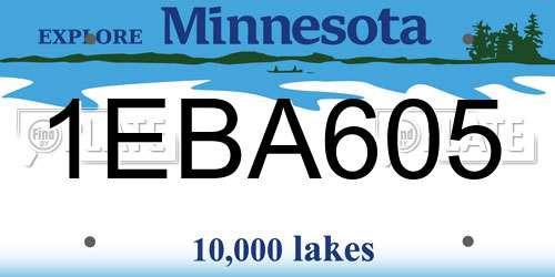 1EBA605 Minnesota License Plate