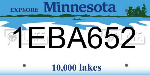 1EBA652 Minnesota License Plate