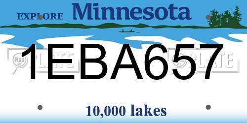 1EBA657 Minnesota License Plate