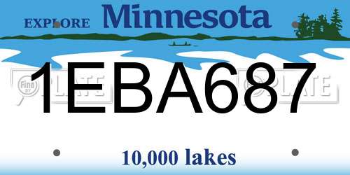 1EBA687 Minnesota License Plate