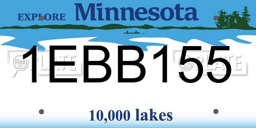 1EBB155 Minnesota License Plate