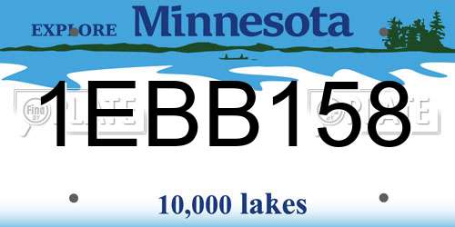 1EBB158 Minnesota License Plate