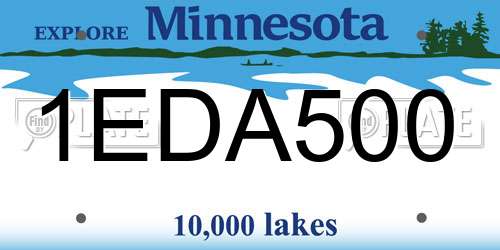 1EDA500 Minnesota License Plate