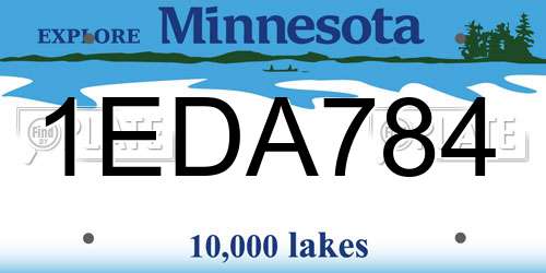 1EDA784 Minnesota License Plate