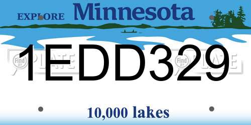 1EDD329 Minnesota License Plate