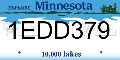 1EDD379 Minnesota License Plate