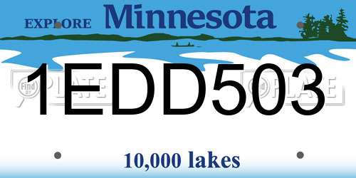 1EDD503 Minnesota License Plate