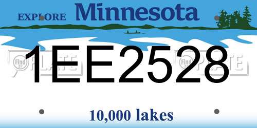 1EE2528 Minnesota License Plate