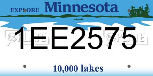 1EE2575 Minnesota License Plate