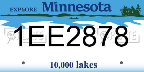 1EE2878 Minnesota License Plate