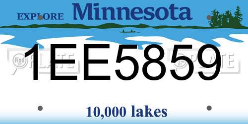 1EE5859 Minnesota License Plate