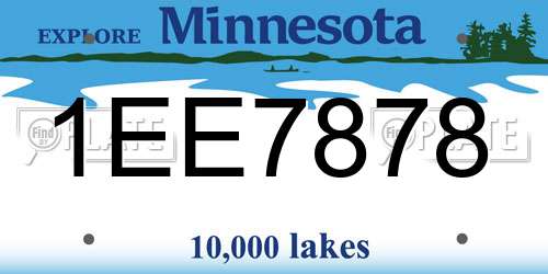 1EE7878 Minnesota License Plate