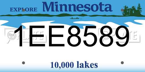 1EE8589 Minnesota License Plate