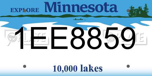 1EE8859 Minnesota License Plate