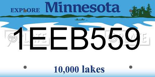 1EEB559 Minnesota License Plate