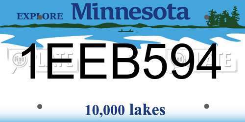 1EEB594 Minnesota License Plate