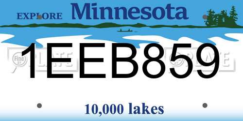 1EEB859 Minnesota License Plate