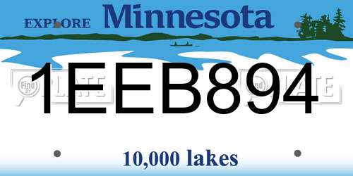 1EEB894 Minnesota License Plate