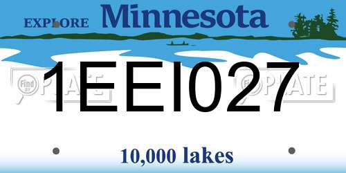 1EEI027 Minnesota License Plate