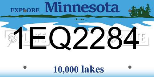 1EQ2284 Minnesota License Plate