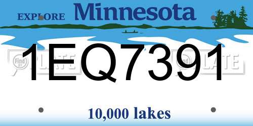 1EQ7391 Minnesota License Plate