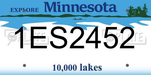 1ES2452 Minnesota License Plate