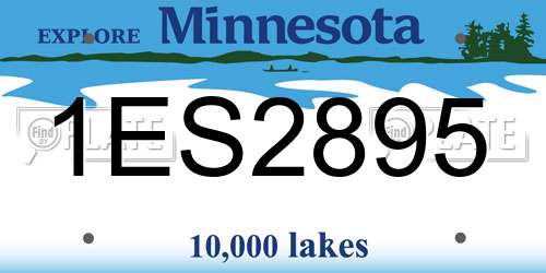 1ES2895 Minnesota License Plate