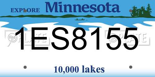 1ES8155 Minnesota License Plate