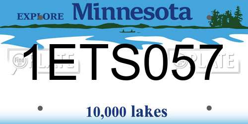 1ETS057 Minnesota License Plate