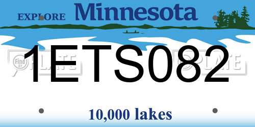 1ETS082 Minnesota License Plate