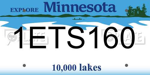 1ETS160 Minnesota License Plate
