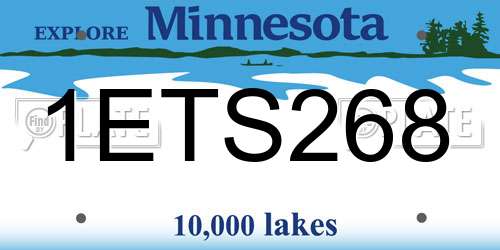 1ETS268 Minnesota License Plate