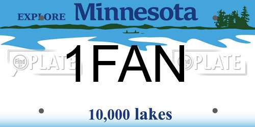 1FAN Minnesota License Plate
