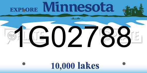 1G02788 Minnesota License Plate