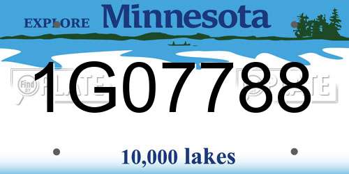 1G07788 Minnesota License Plate