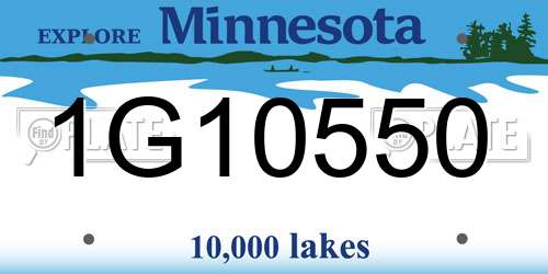 1G10550 Minnesota License Plate