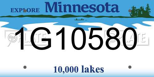 1G10580 Minnesota License Plate